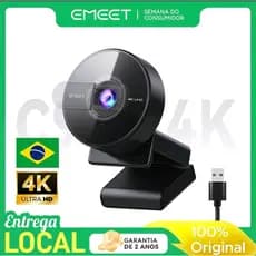 Webcam EMEET C950 4K 1080p 60fps, câmera web com foco automático de 70° câmera USB para computador/PC, câmera de vídeo p
