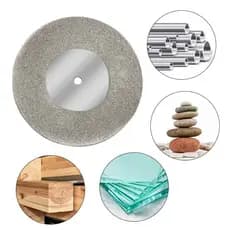 10 Mini Discos Diamantados Serra 60mm Micro Retifica + 2 Hastes