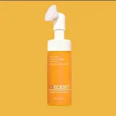 Espuma de limpeza de cúrcuma + ácido kójico com escova de silicone, espuma de limpeza para cuidados com a pele