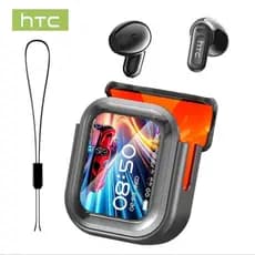 HTC NE20 Fones de Ouvido Bluetooth 5.4 com Display LED, Alta Fidelidade e Resistência à Água | Suporte para 135 idiomas