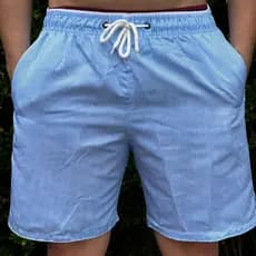 Bermuda Masculino Adulto Tactel Grosso Moda Praia Verão Short Calçao Masculino Estampa Risca de Giz