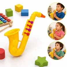 SAXOFONE INFANTIL BRINQUEDO INSTRUMENTO MUSICAL EDUCATIVO JAZZ BAND CLARINETE TROMPETE CRIANÇAS