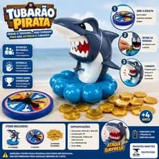 Jogo Interativo Tubarao Aventura Pirata Diversao Familia Crianças
