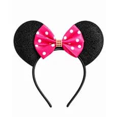 Tiara Infantil Minnie Laço Rosa Pink Personalizadas Mundo Rosa Festas Escola Passeios