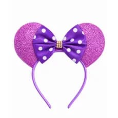Tiara Minnie Roxa Personalizada E.V.A Mundo Rosa Meninas Festas Fantasias Escolar