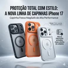 Capa Magnética Fosca Para iPhone 17 17 Pro 17 Pro Max Proteção Premium Slim