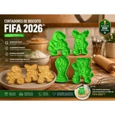 🏆⚽ CORTADORES DE BISCOITO FIFA 2026  KIT 04 UNIDADES ⚽🏆