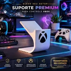 Suporte para Controle Xbox / Series Premium Gamer | Organizador de Mesa Setup Gamer | Stand Controle Xbox Moderno 3D