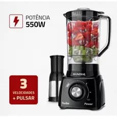 Liquidificador Turbo Power Mondial 550W – L-99 FB