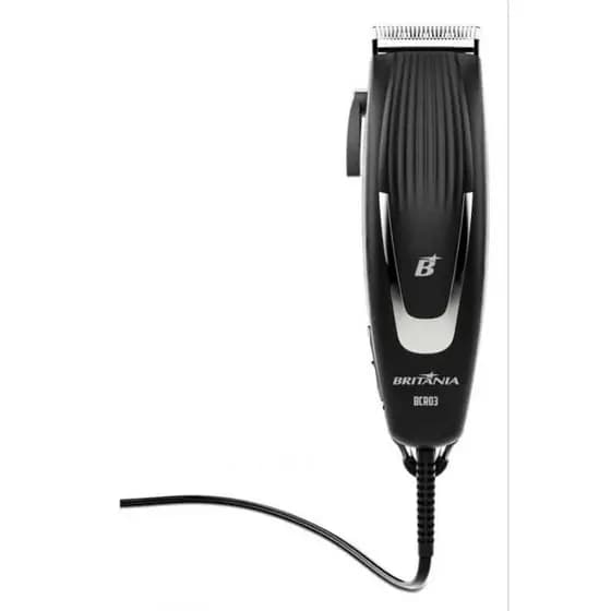 Maquina De Cortar Cabelos Britânia Bcr03 9 Acessórios 18w Cor Preto 110v