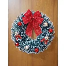 Guirlanda De Feliz Natal Especial Enfeite De Porta 40cm Feito a mão
