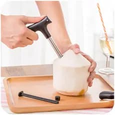 Abridor de coco, abridor de coco em aço inoxidável, ferramenta para furar coco, ferramenta para extração de fruta de coc