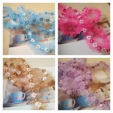 Fita plissada estilo com 4cm de largura, material DIY para fazer pulseiras, acessórios para os pés, coleiras para