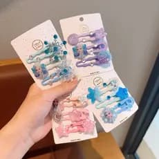 Novos grampos de cabelo infantis de princesa para primavera e verão, presilhas laterais, acessórios de cabelo de desenho