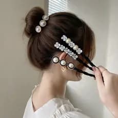 Elegante acessório de cabelo floral para um coque volumoso, acessório de cabelo para quem prefere praticidade, adorno de