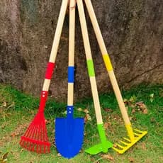 Pá infantil jardinagem pequena enxada mar ancinho folha ancinho tamanho grande alça estendida destacável ferramenta de e