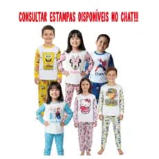 Pijama  infantil Sortido > Pijama Longo > Pijama Personalizado com nome ou sem .