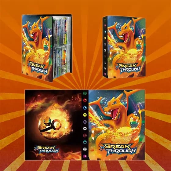Charizard Álbum de Cartas Pokémon 240 Slots com Capas Variadas Coleção, Jogos brinquedos de menino