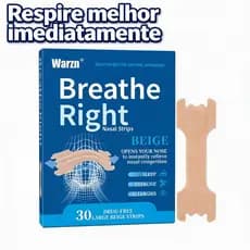 Adesivo Nasal Expansor Respiratório, Dilatador Nasal Ronco Breathe Right e Melhora Respiração, Warzn