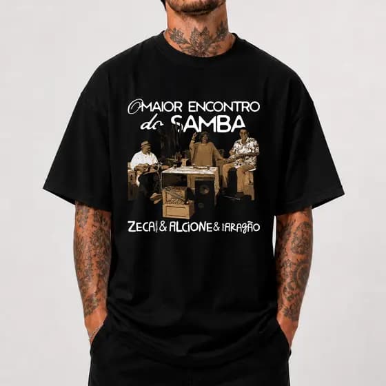 Camiseta Básica 100% Algodão Premium Alcione Zeca Pagodinho Jorge Aragão Envio Rápido