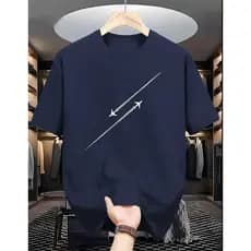 Camiseta Masculina Básica Estampa Avião - Camisa de Malha 100% Algodão - Envio Imediato - MK Imports
