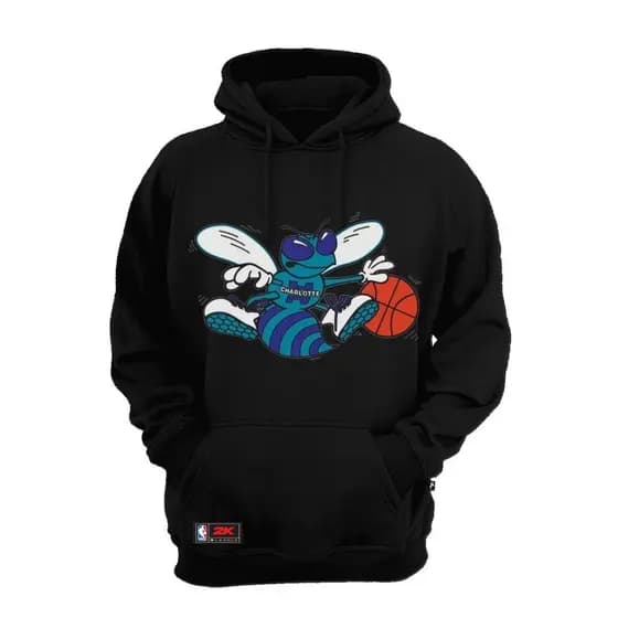 Blusa Frio Moletom Canguru Casaco Charlotte Hornets Flanelado 100% Algodão Envio Rápido/Imediato Mk. Imports