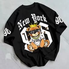 Camiseta Unissex Bear Y2k Urso Smile New York Streetwear Camisa Blusa 100% Algodão Envio Rápido MK Imports