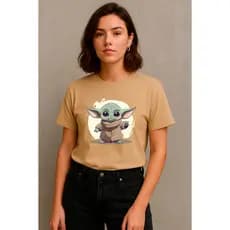 Camiseta Unissex Star Wars Baby Yoda Mandalorian Camisa Blusa 100% Algodão Envio Imediato MK Imports