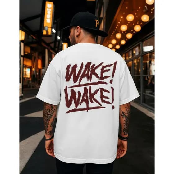 Camiseta Streetwear Treino Pesado Wake Wake Academia 100% Algodão Envio Rápido