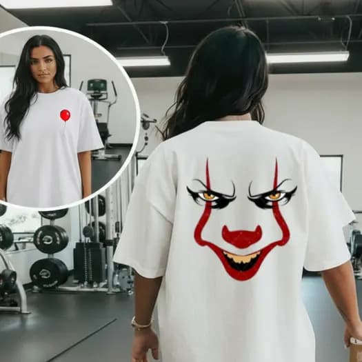 Camiseta t-shirt Personagens Palhaço It A Coisa Para Treino Confortável 100% Algodão Envio Rápido