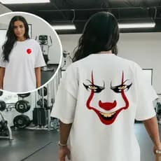Camiseta t-shirt Personagens Palhaço It A Coisa Para Treino Confortável 100% Algodão Envio Rápido