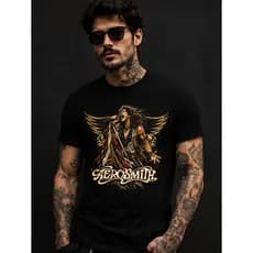 Camisa Banda De Rock Aerosmith T-Shirt Basica Casual Unissex 100% Algodão Envio Rápido