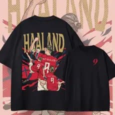 Camiseta Unissex Torcida Haaland Estampado 100% Algodão Casual Envio Rápido