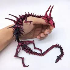 Dragão Esqueleto de 64 cm Impressão 3D Esqueleto de dragão Dragão de ossos Esqueleto Articulações móveis ulticolorido
