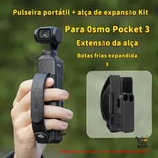 Alça de Mão Portátil DJI Osmo Pocket 3 4, Expansão de Sapata Fria, Estrutura Protetora, Acessórios de Alça Estendida