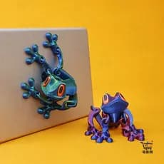 Impressão 3D Adesivos Magnéticos Para Geladeira Articulações De Sapo Móveis Luminosos Ornamen