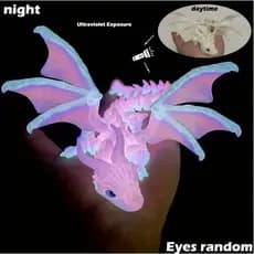 Dragão no Ovo Articulado Impressão 3D - Enfeite de Mesa Colecionável Glow Presente Criativo