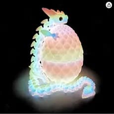 Impresso em 3D Tricerátopo grande de 30 cm a 61 cm Dinossauro articulado Articulações móveis Fosforescente Multicolorido