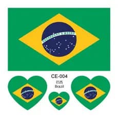 Adesivos de rosto com bandeiras de torcedores da Copa do Mundo, à prova d'água, para competições esportivas e Dia Nacion