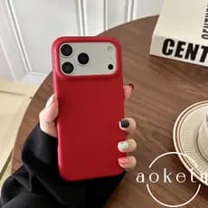 Adequado Para Capa De Telefone Apple 17 Promax iPhone 16 Simples Cor Sólida 15 Pro Padrão De Lichia 14 Sensação premium