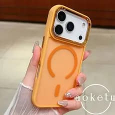 Adequado Para Apple 17Promax Galvanizado Espelho Quadro Fosco Escudo Magnético 16Promax Tudo Incluído anti Queda Capa Du