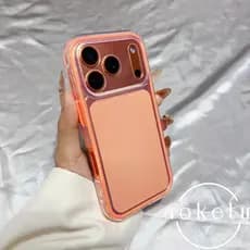 Borda De Cor Contrastante De airbag 2 Em 1 Adequada Para Capa De Telefone iPhone 17 Transparente Nova Protetora Antiderr