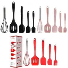 Utensílios De Cozinha Kit Com 5 em Silicone Colher Espátula Fu Espátula Pincel Artigos de Culinária