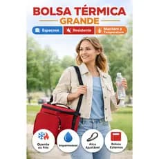 Bolsa Térmica Grande Feminina Masculina Para Marmitas E Passeio 15 Litros