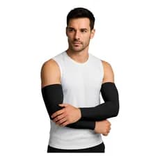 Manguito Protetor Mangote Solar Uv Braço Moto Cor Preto Par
