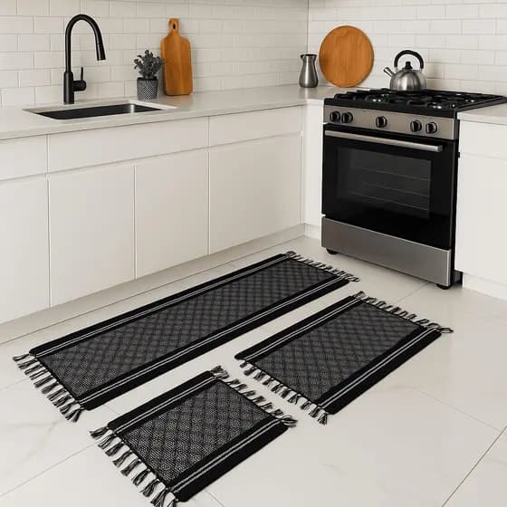 Kit Passadeira Para Cozinha De Tear 3 Peças Promoção Barato Decoração Desconto