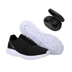 Tênis Running Treino Caminhada Confortável + Fone