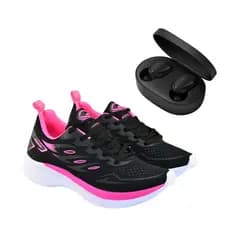 Kit Tênis Feminino Esportivo Academia + Fone Sem Fio