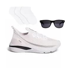 Kit Tênis Calce Facil Masculino Esportivo Academia + Óculos + Meias