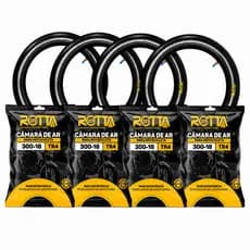 Kit com 4 Camara De Ar Pneu Traseiro Moto Cg Titan 3.0-18 Rotta